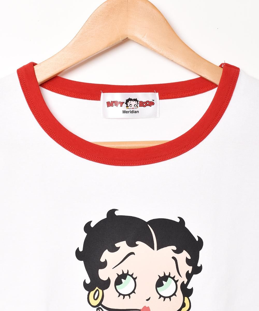 2色展開】「Meridian」「Betty Boop」クロップド リンガーT