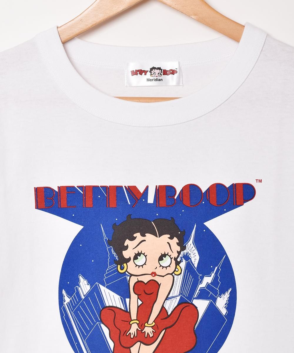 3色展開】「Meridian」「Betty Boop」プリント Tシャツ ブルー 3色展開】「Meridian」「Betty Boop」プリント Tシャツ ブルー