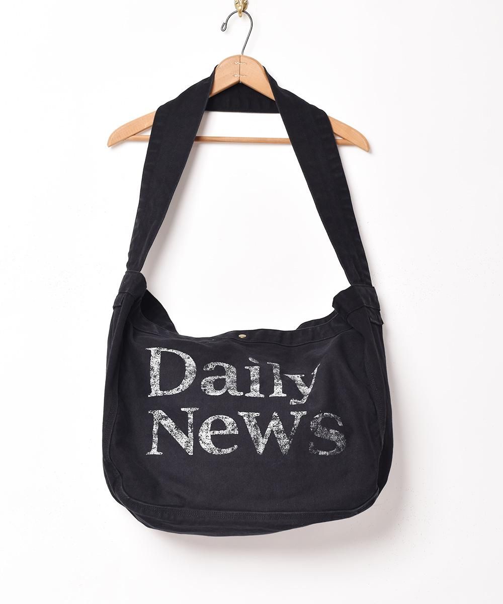 2色展開】後染め ニュースペーパーバッグ【Daily News】ブラック 2色展開】後染め ニュースペーパーバッグ【Daily News】ブラック