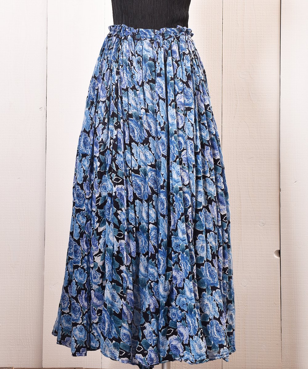 <img class='new_mark_img1' src='https://img.shop-pro.jp/img/new/icons14.gif' style='border:none;display:inline;margin:0px;padding:0px;width:auto;' />Made in India Indian Cotton Skirt Blue Roseå ʥ ֥롼 R1ͥ