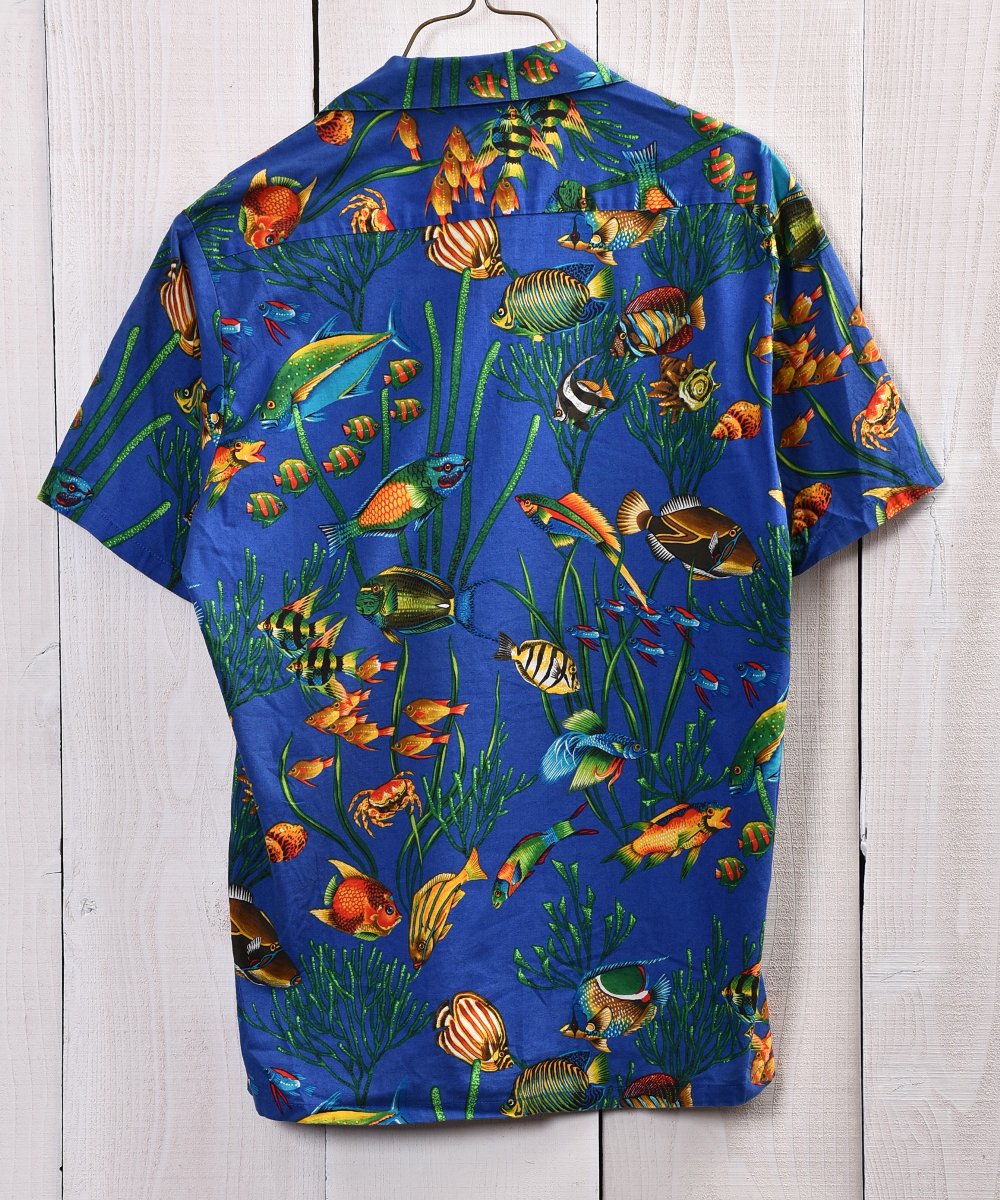 <img class='new_mark_img1' src='https://img.shop-pro.jp/img/new/icons14.gif' style='border:none;display:inline;margin:0px;padding:0px;width:auto;' />Made in USA Fish Pattern Short Sleeve ShirtäȾµġꥫR1ͥ