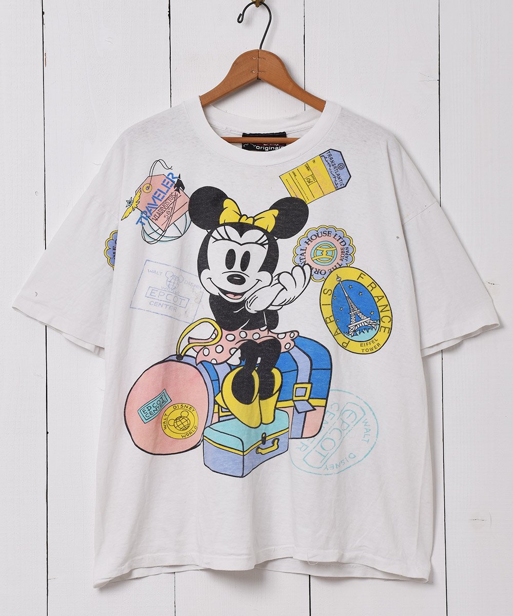 アメリカ製 90's ミニーマウス 両面プリント Tシャツ - 古着の
