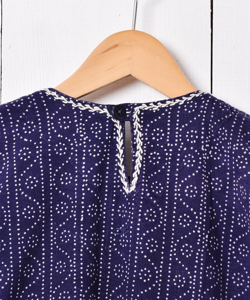 ミラーワーク刺繍 五分袖 ワンピース - 古着のネット通販サイト 古着屋 