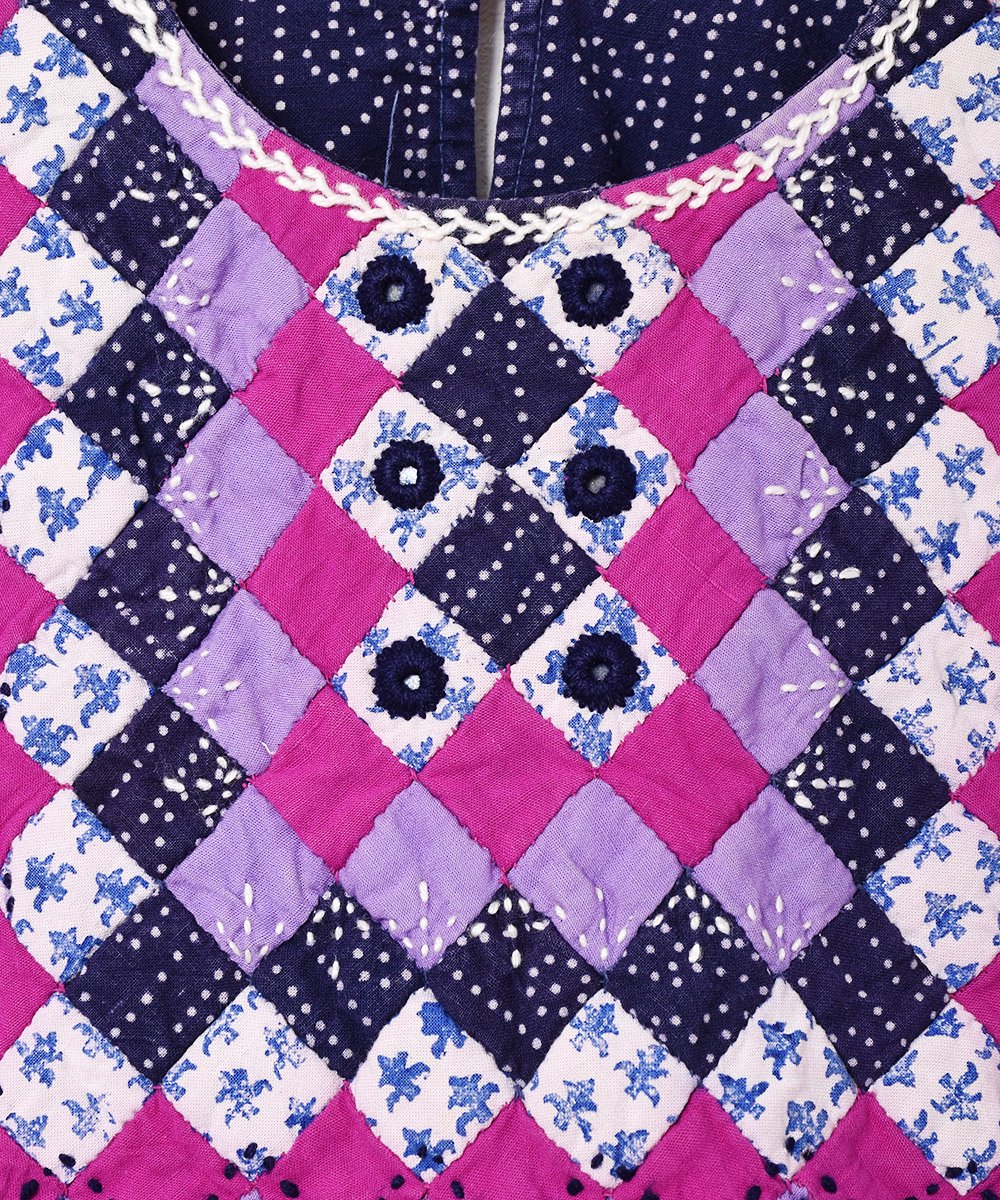 ミラーワーク刺繍 五分袖 ワンピース - 古着のネット通販サイト 古着屋