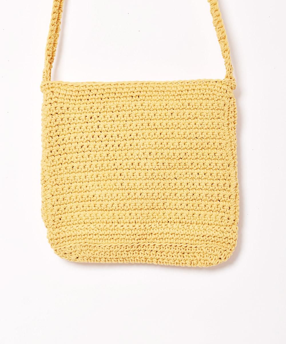 2色展開】グラニースクエア ニット ミニショルダーバッグ