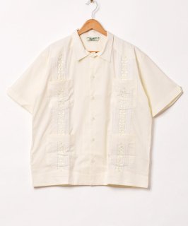 バンブンケイ BAMBOOCAY キューバシャツ 半袖シャツ　刺繍　フラガール