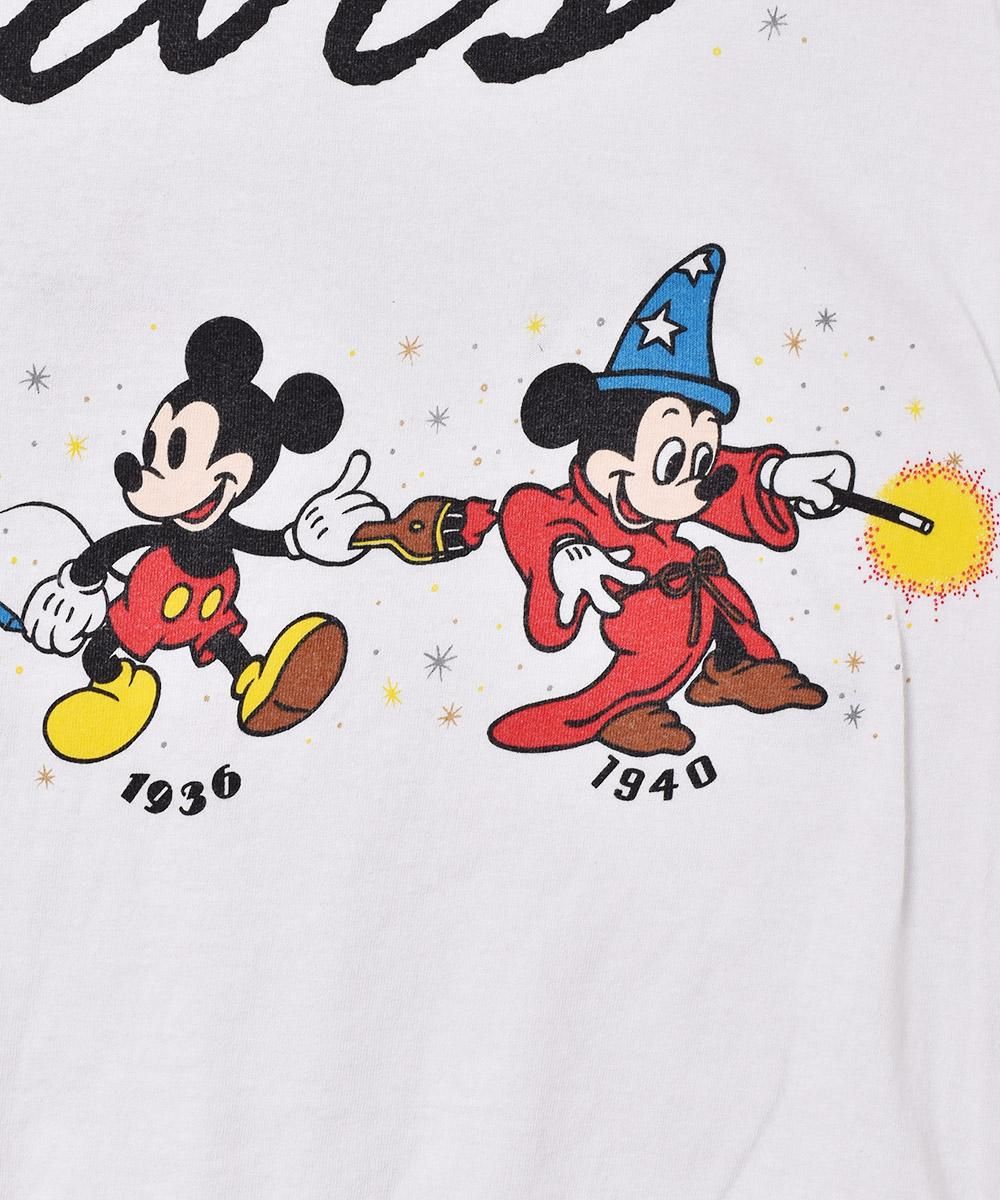 90's アメリカ製「Through the year」 ミッキーマウス プリントTシャツ