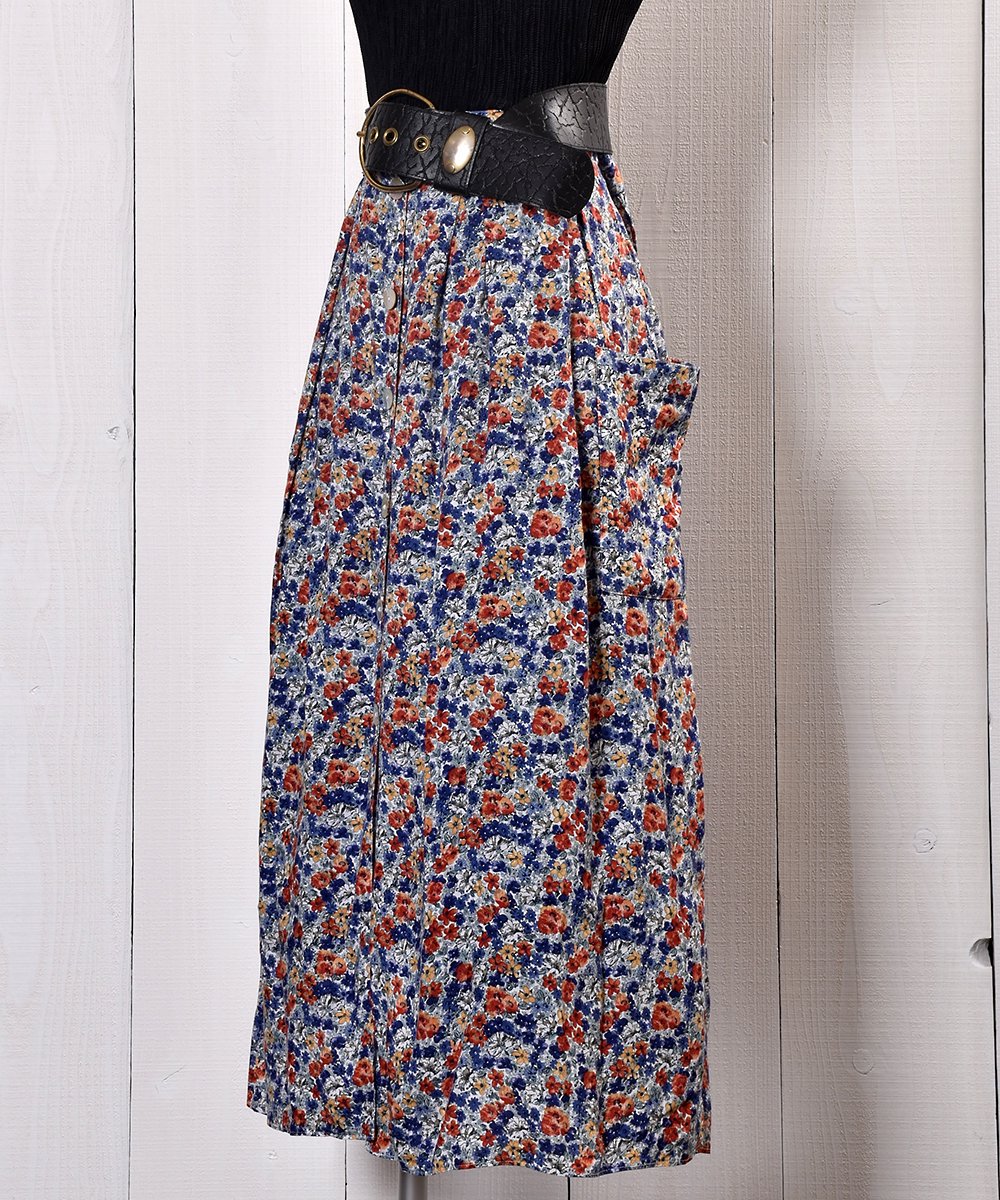 <img class='new_mark_img1' src='https://img.shop-pro.jp/img/new/icons14.gif' style='border:none;display:inline;margin:0px;padding:0px;width:auto;' />Small Flower Mark Multi pattern Skirt    ֥롼R1ͥ
