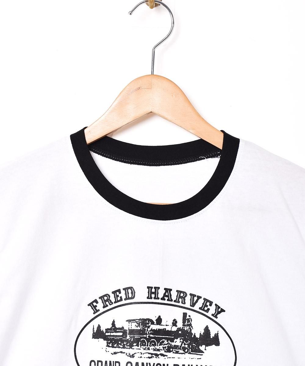 プリント リンガーTシャツ クロップド【FRED HARVEY】 - 古着屋