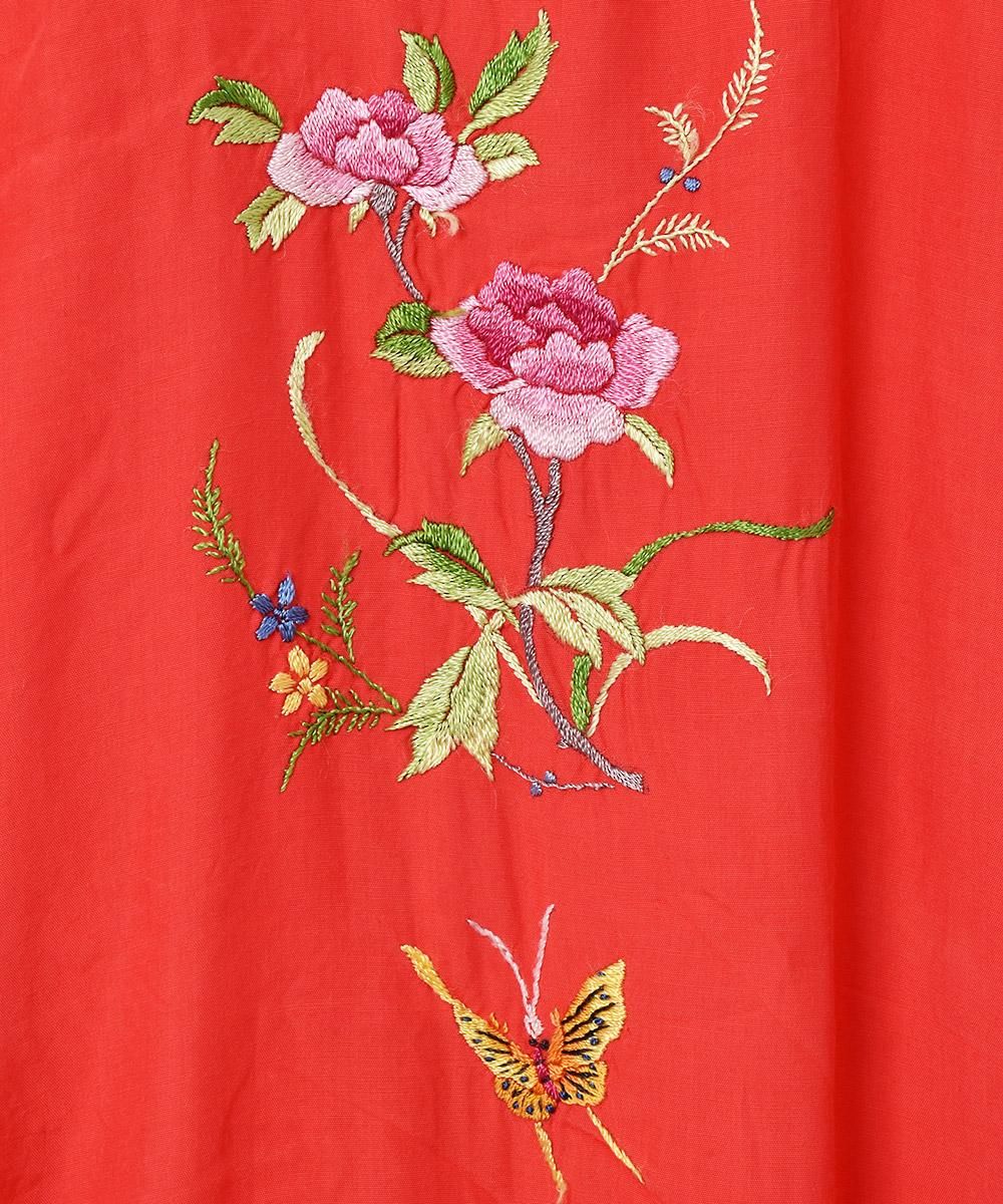 Made in China オリエンタル 刺繍 チャイナガウン - 古着屋 Made in China オリエンタル 刺繍 チャイナガウン - 古着屋