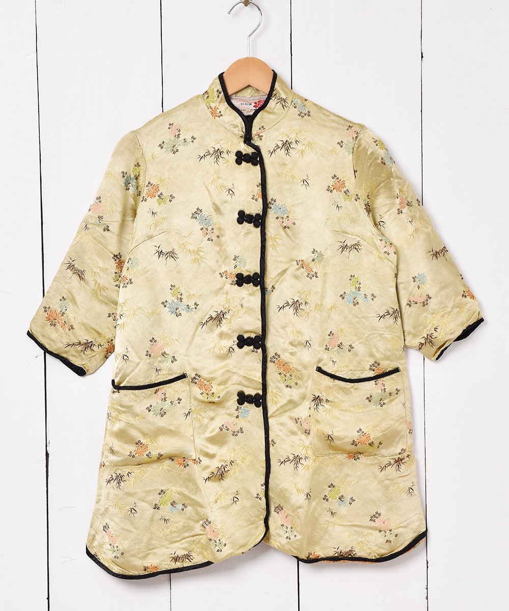 Made in China 刺繍 半袖 チャイナシャツ - 古着のネット通販サイト