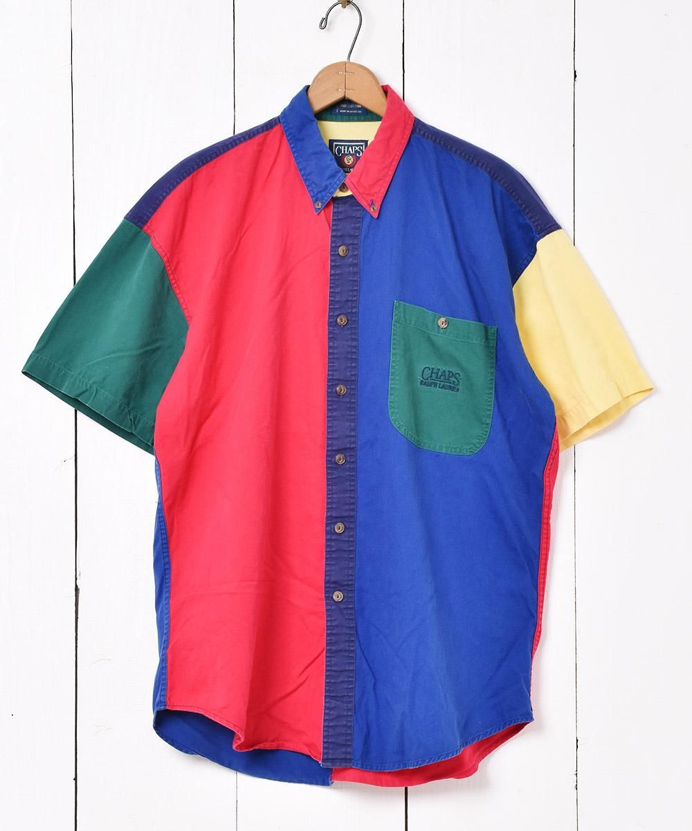 CHAPS Ralph Lauren クレイジーパターン 半袖シャツ - 古着屋 CHAPS Ralph Lauren クレイジーパターン 半袖シャツ - 古着屋
