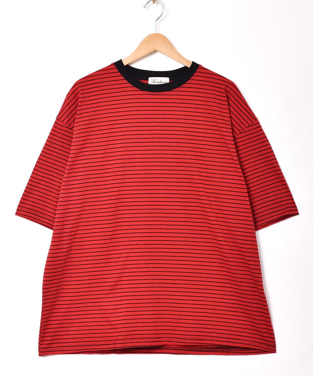 6色展開】「Trombones」ビッグシルエット ボーダー Tシャツ