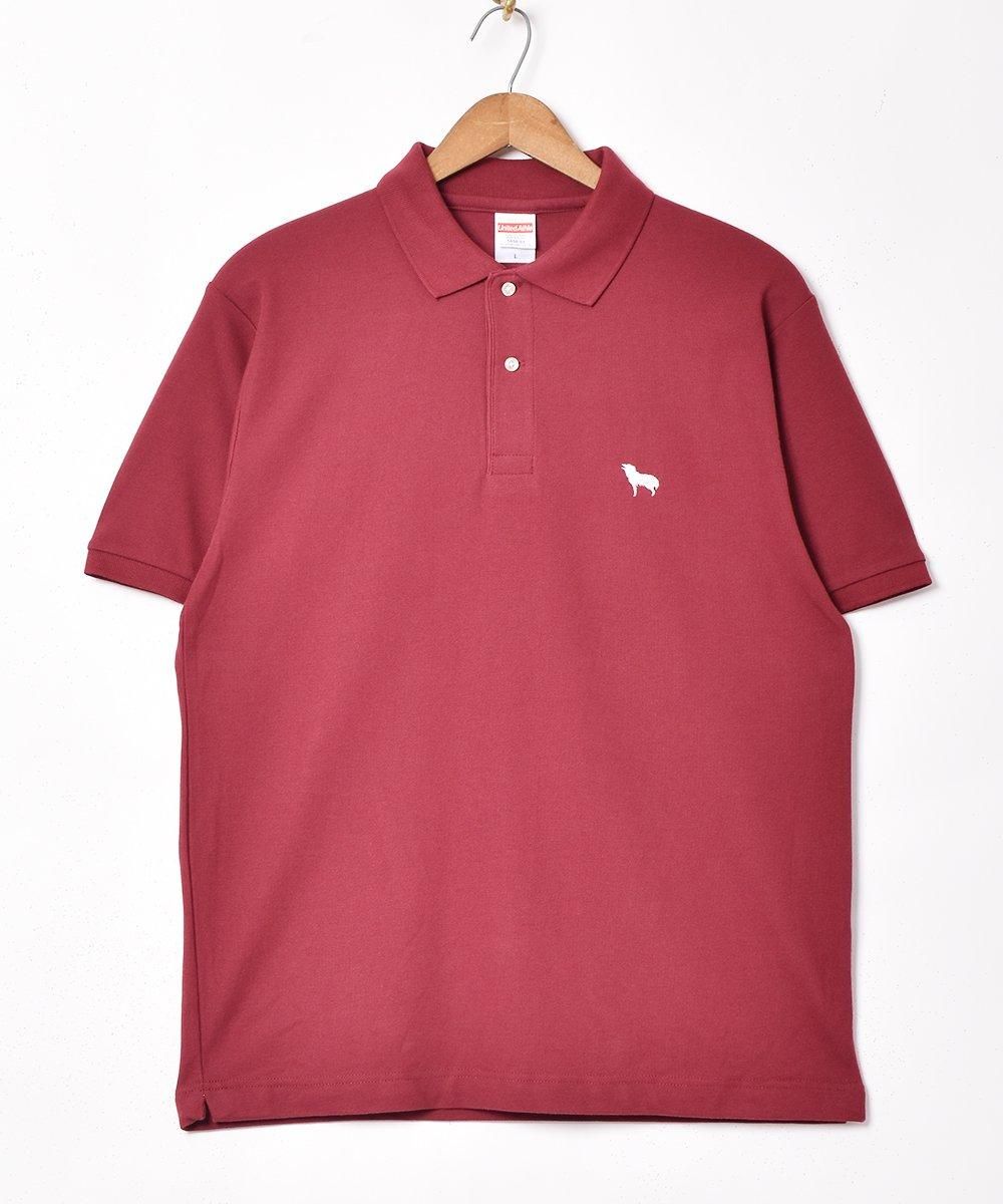 5色展開】ウルフ ワンポイント ポロシャツ ブラック - 古着屋