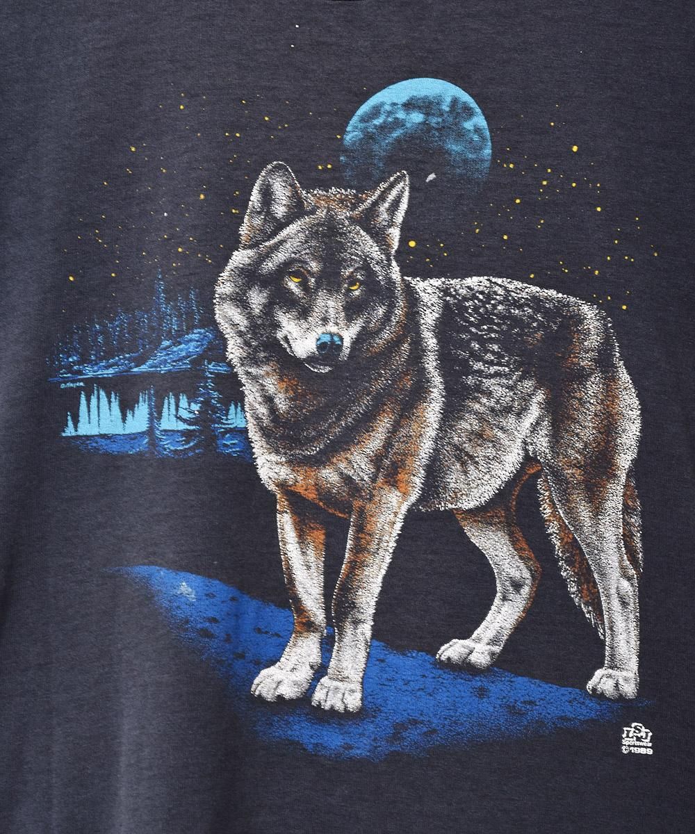 アメリカ製 90's オオカミ プリントTシャツ - 古着屋 アメリカ製 90's オオカミ プリントTシャツ - 古着屋