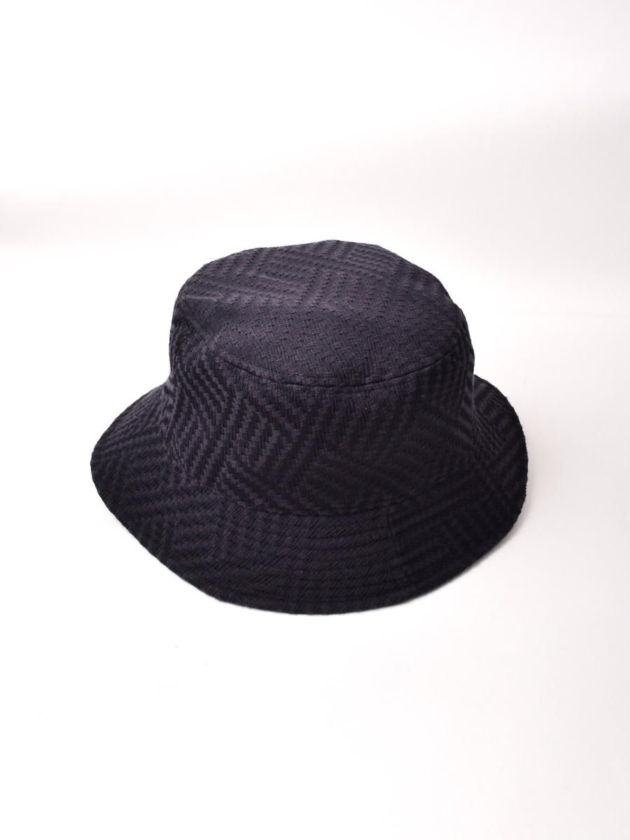 2色展開】総柄 バケットハット ブラック - 古着屋 2色展開】総柄 バケットハット ブラック - 古着屋