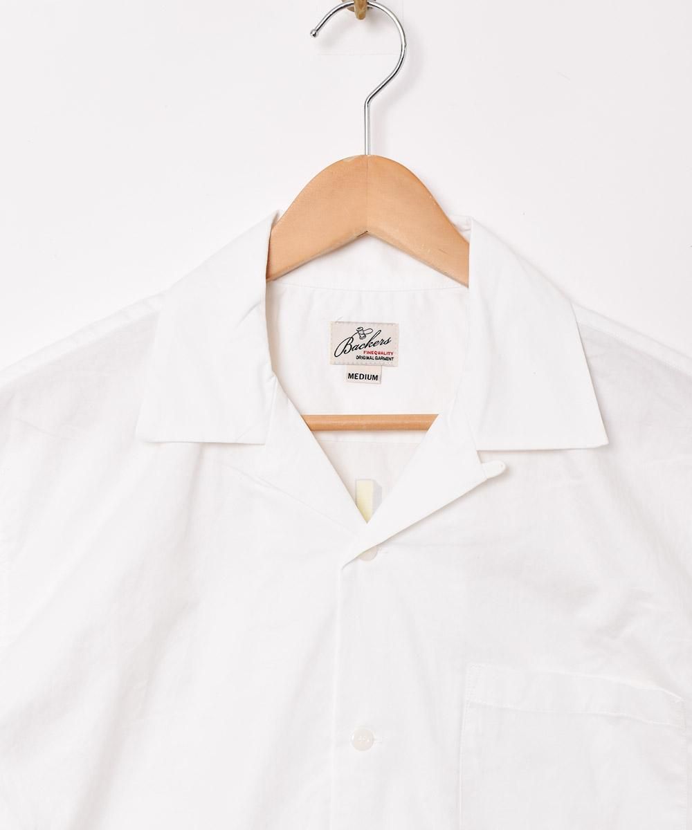 Backers」プリント ボウリングシャツ ホワイト - 古着屋