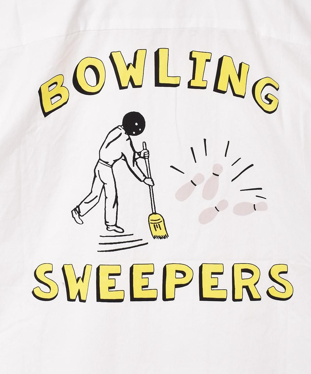 Backers」プリント ボウリングシャツ ホワイト - 古着屋