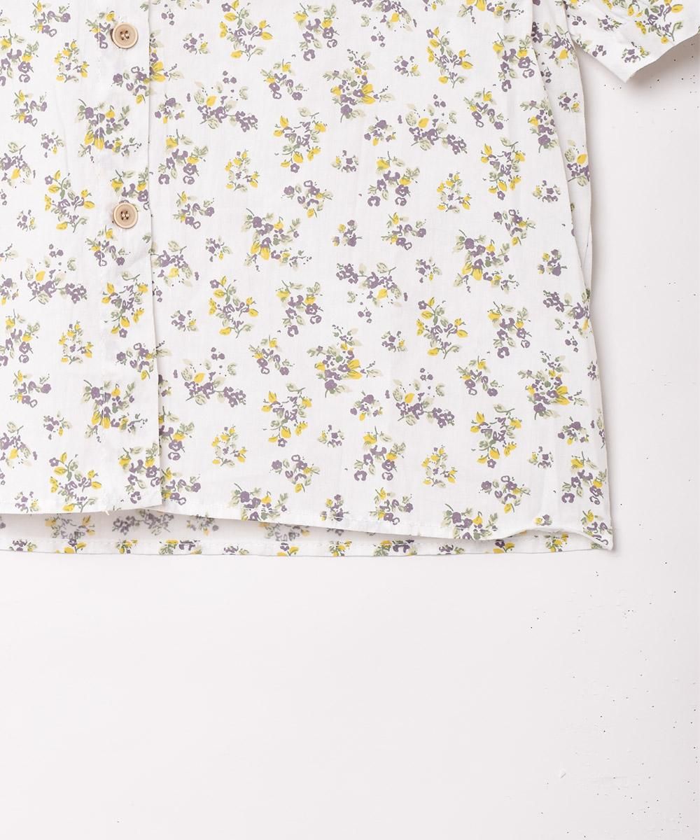 Meridian」ダブルカラー 花柄 半袖ブラウス - 古着屋 Meridian」ダブルカラー 花柄 半袖ブラウス - 古着屋