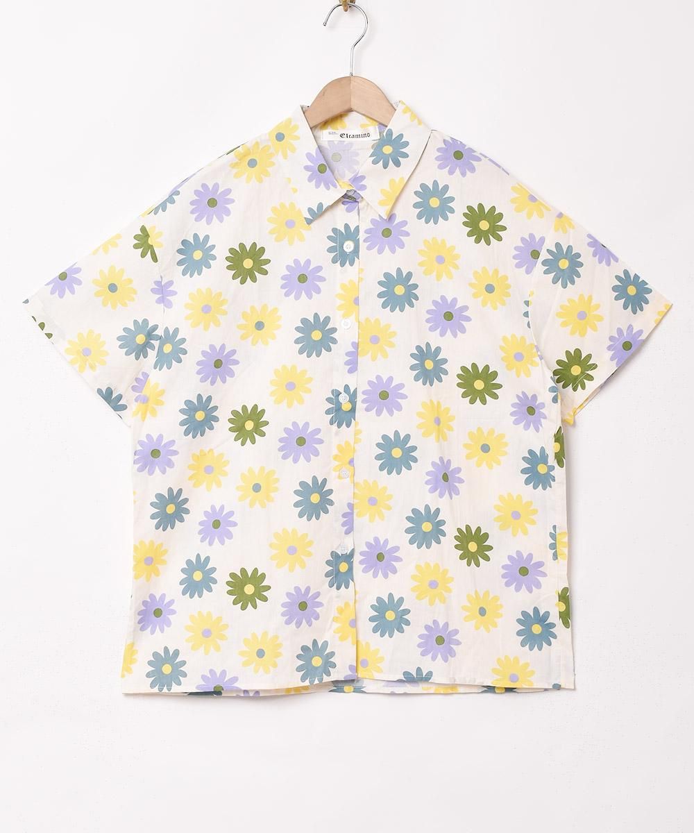 花柄 半袖Tシャツ ＜ぼたんざくら/桜色＞ | 京友禅アロハシャツ