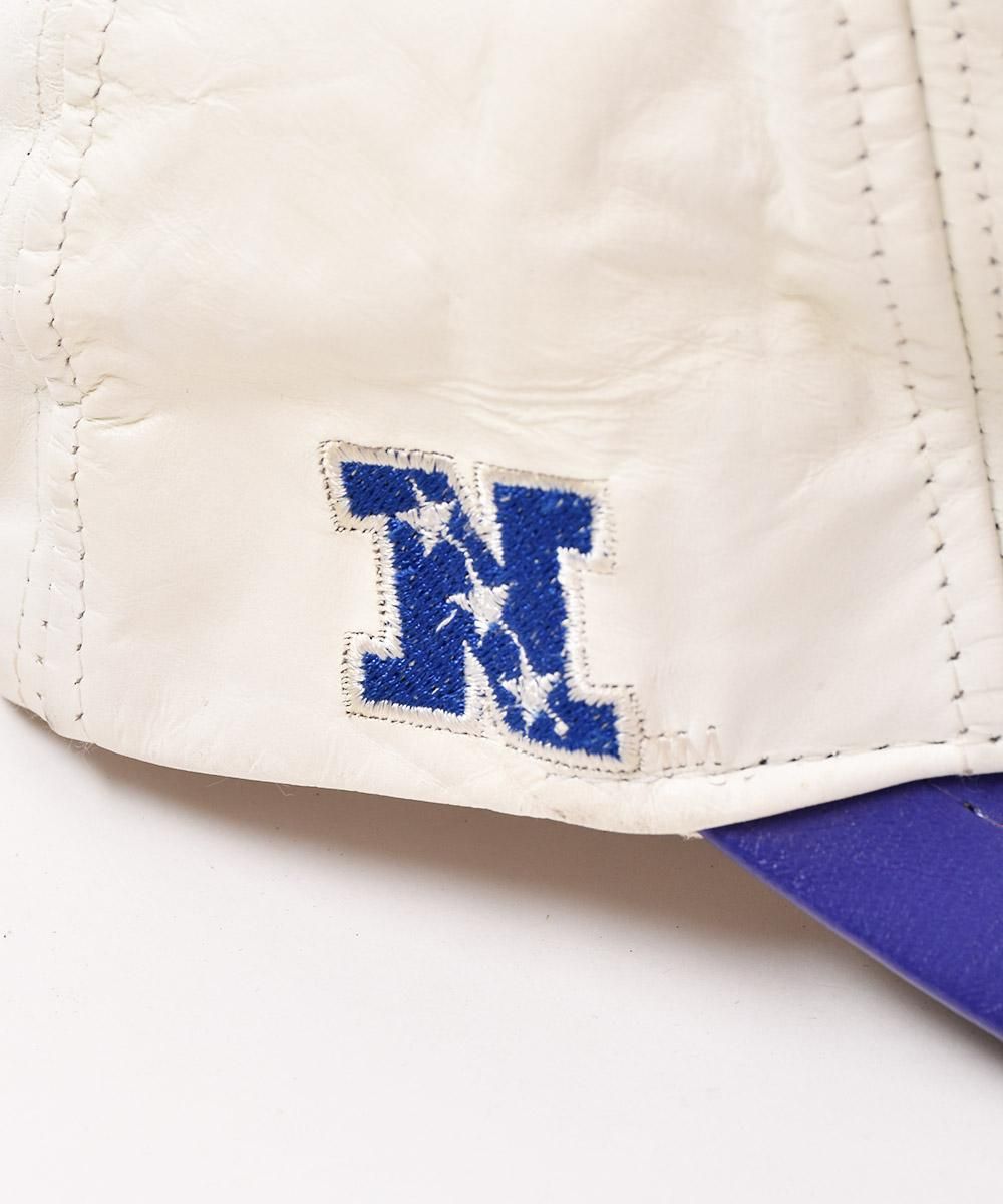 アメリカ製 「MINNESOTA VIKINGS」刺繍入り レザー キャップ