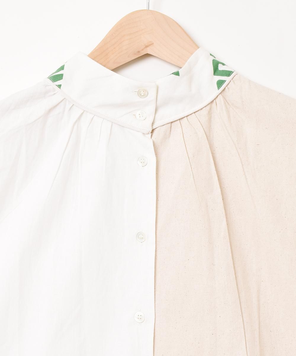 Emerald Motel」フィードサック柄 長袖ワンピース - 古着屋