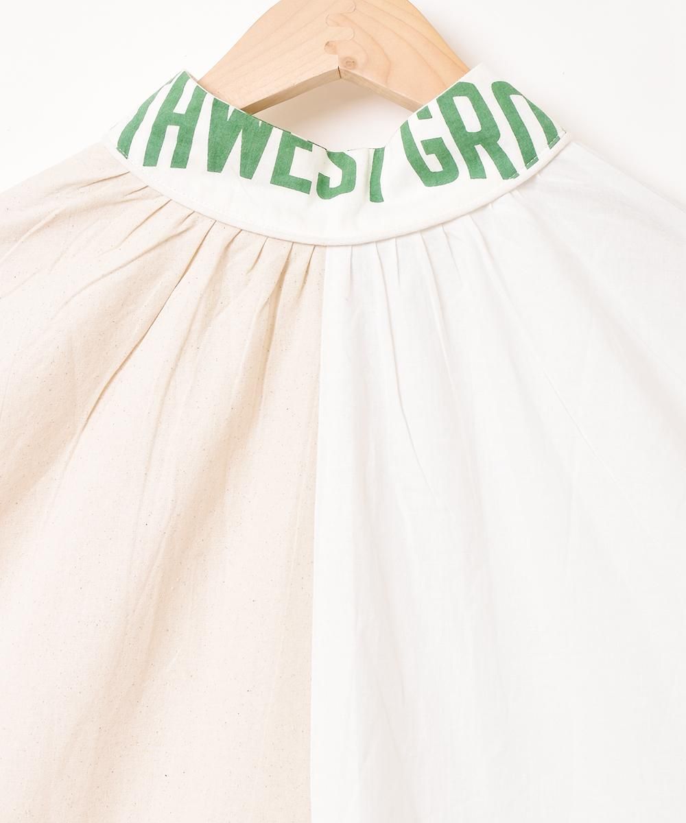 Emerald Motel」フィードサック柄 長袖ワンピース - 古着屋