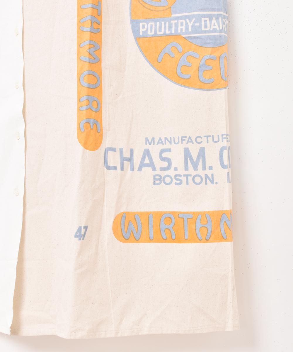 Emerald Motel」フィードサック柄 長袖ワンピース - 古着屋