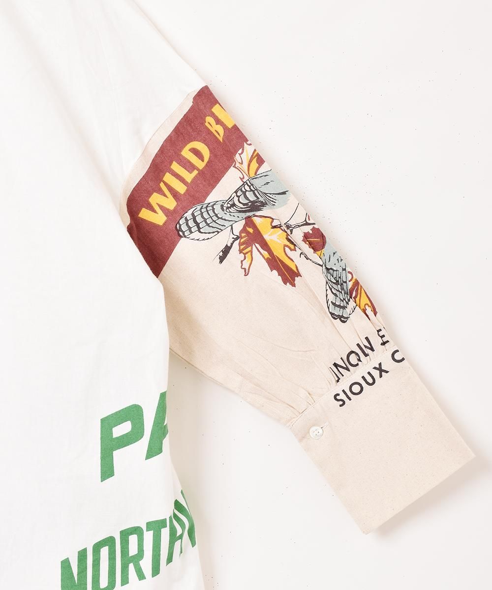 Emerald Motel」フィードサック柄 長袖ワンピース - 古着屋