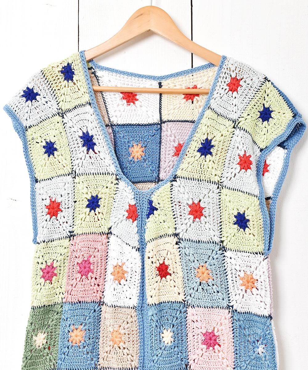 グラニースクエア ノースリーブワンピース - 古着屋