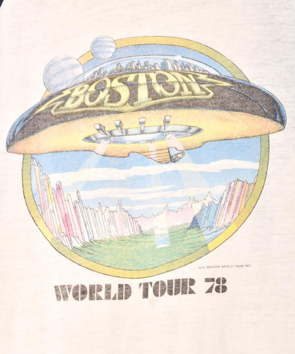 BOSTON ワールドツアー ラグランTシャツ - 古着屋 BOSTON ワールドツアー ラグランTシャツ - 古着屋