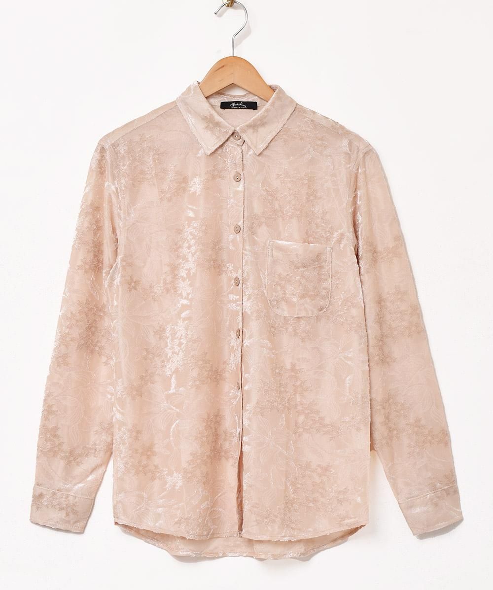 GOODENOUGH 長袖シャツ M ベージュ　丸襟　ムラジュン着用　裏原 GOODENOUGH 長袖シャツ M ベージュ 丸襟 ムラジュン着用 裏原