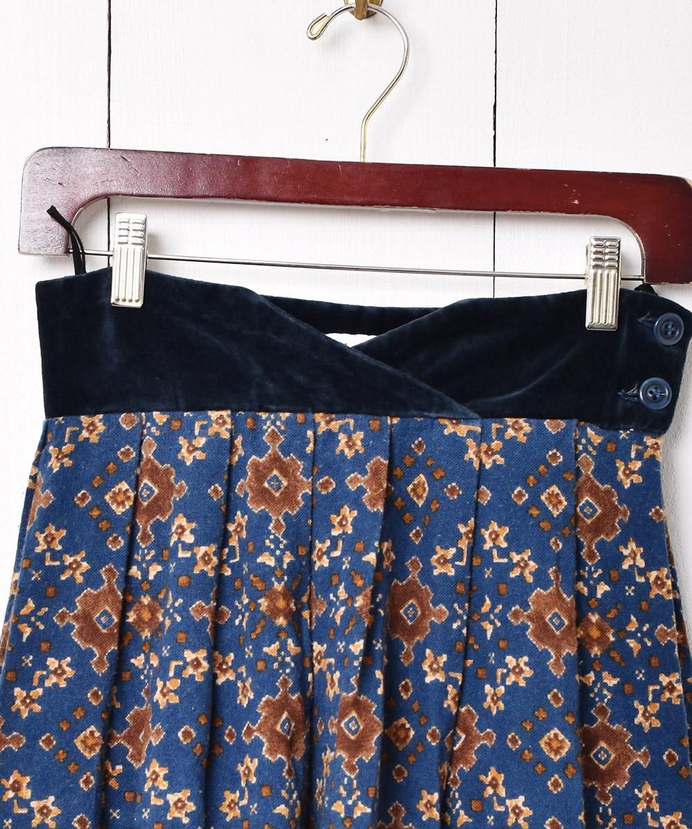 3点¥10,000 ビンテージ 古着卸 レトロ 80's 総柄 ロングスカート 70～80s F.A.D long skirt made in USA エジプト柄ロング