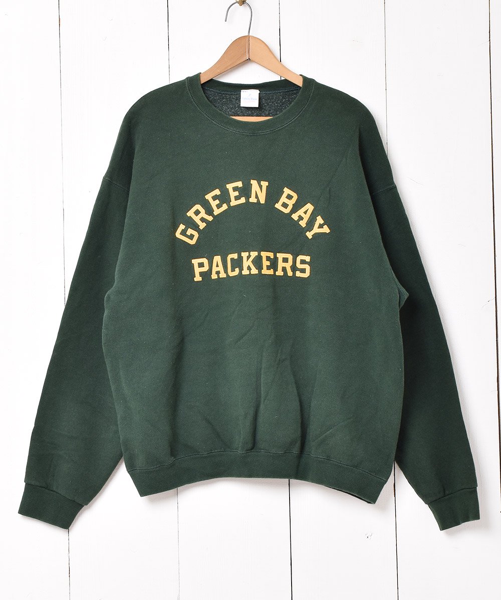 アメリカ製 GREEN BAY PACKERS ロゴ刺繍 スウェットシャツ - 古着の