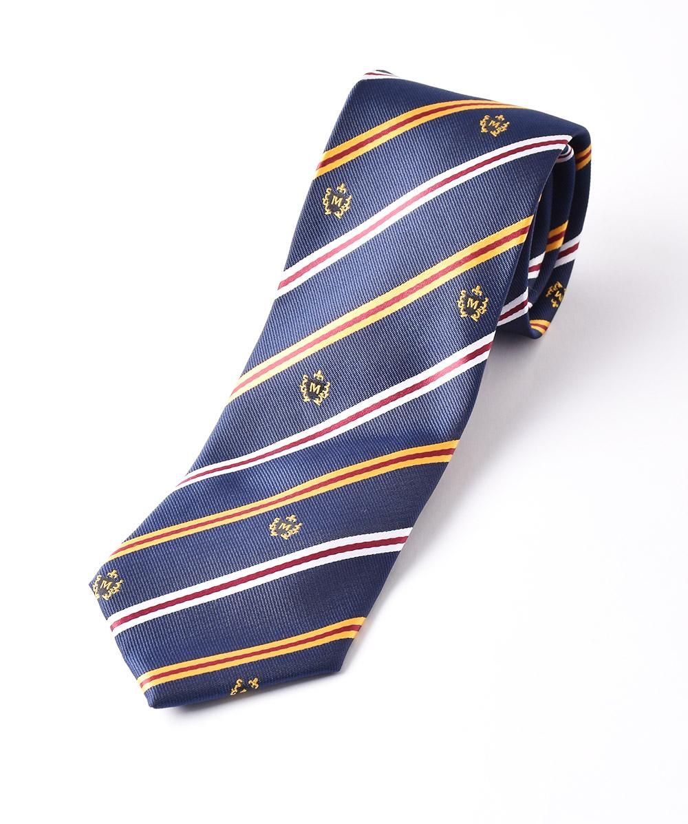 エンブレム レジメンタルタイ ネイビー - 古着屋グレープフルーツ