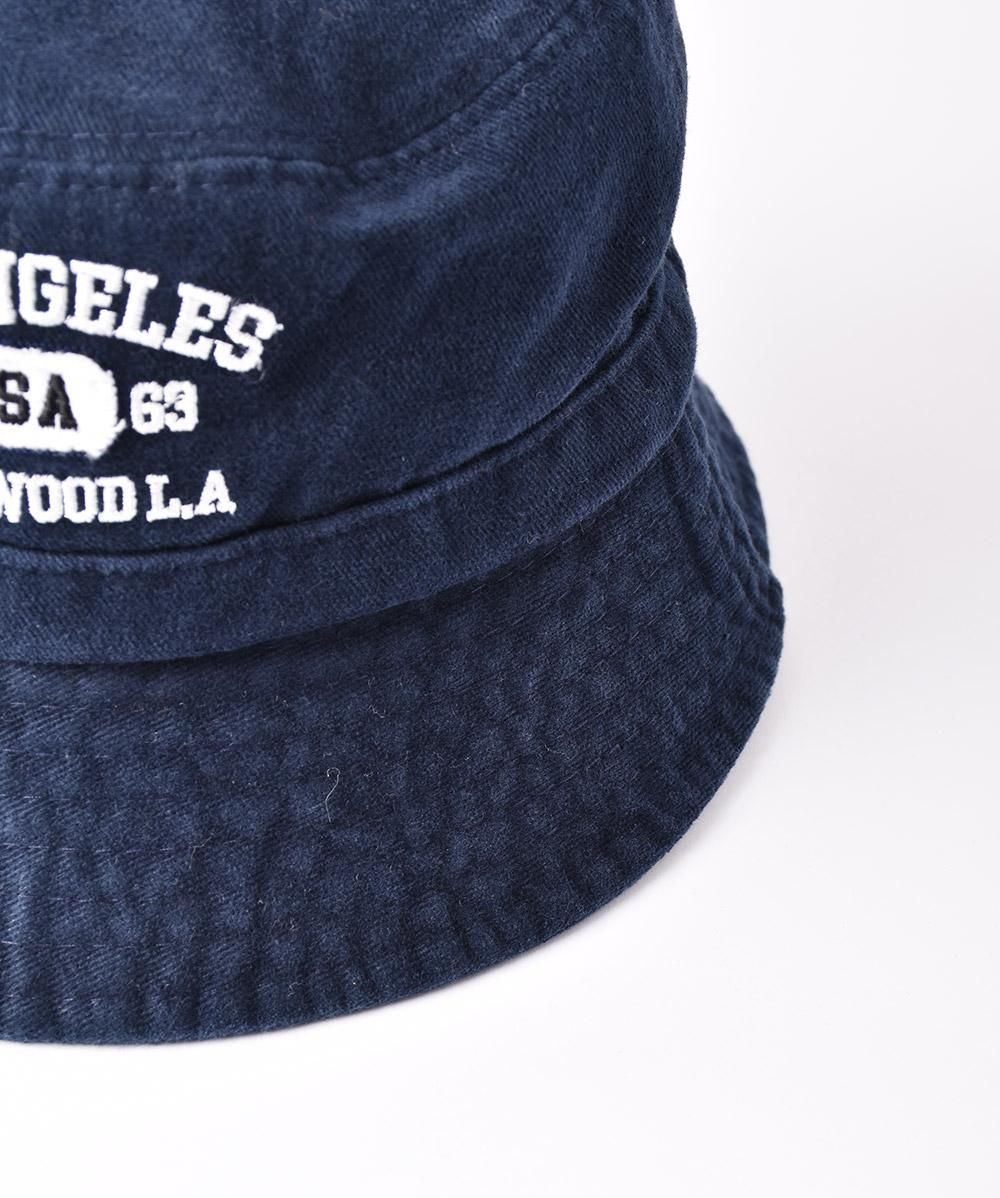 3色展開】刺繍入り コーデュロイ バケットハット 「HOLLY WOOD