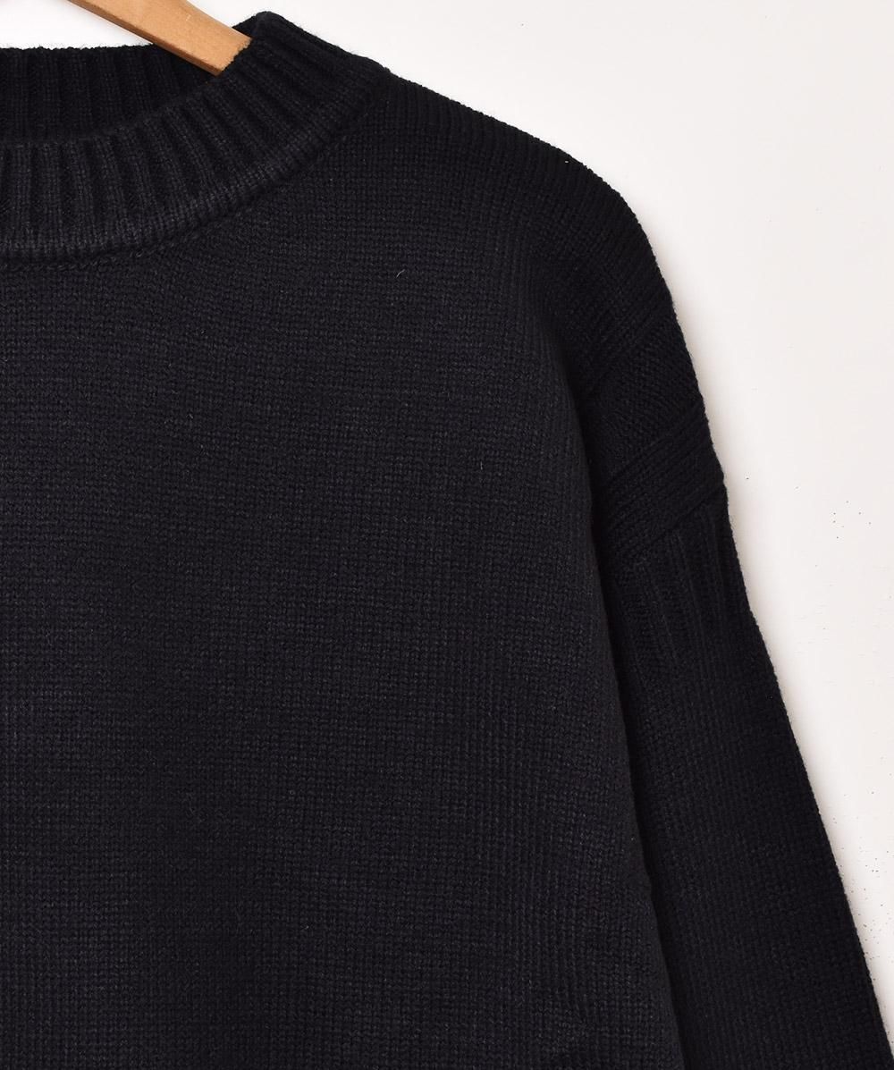 美品 BONCURA ガンジー ニット セーター 40 L ウール ブラック 黒 Guernsey Sweater Black – BONCOURA Official Online Store