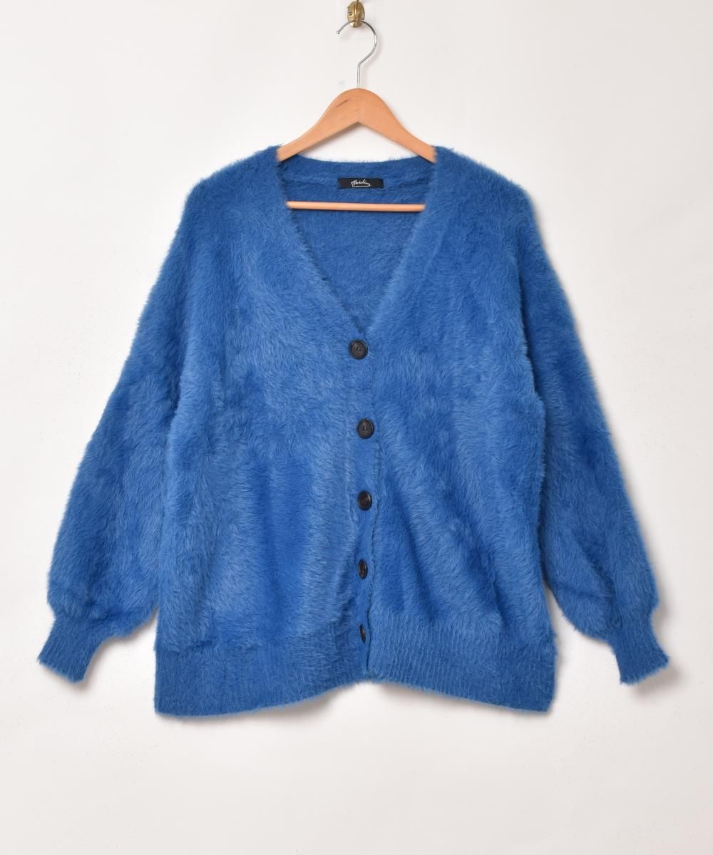 6色展開】「Meridian」シャギーニット カーディガン ラベンダー