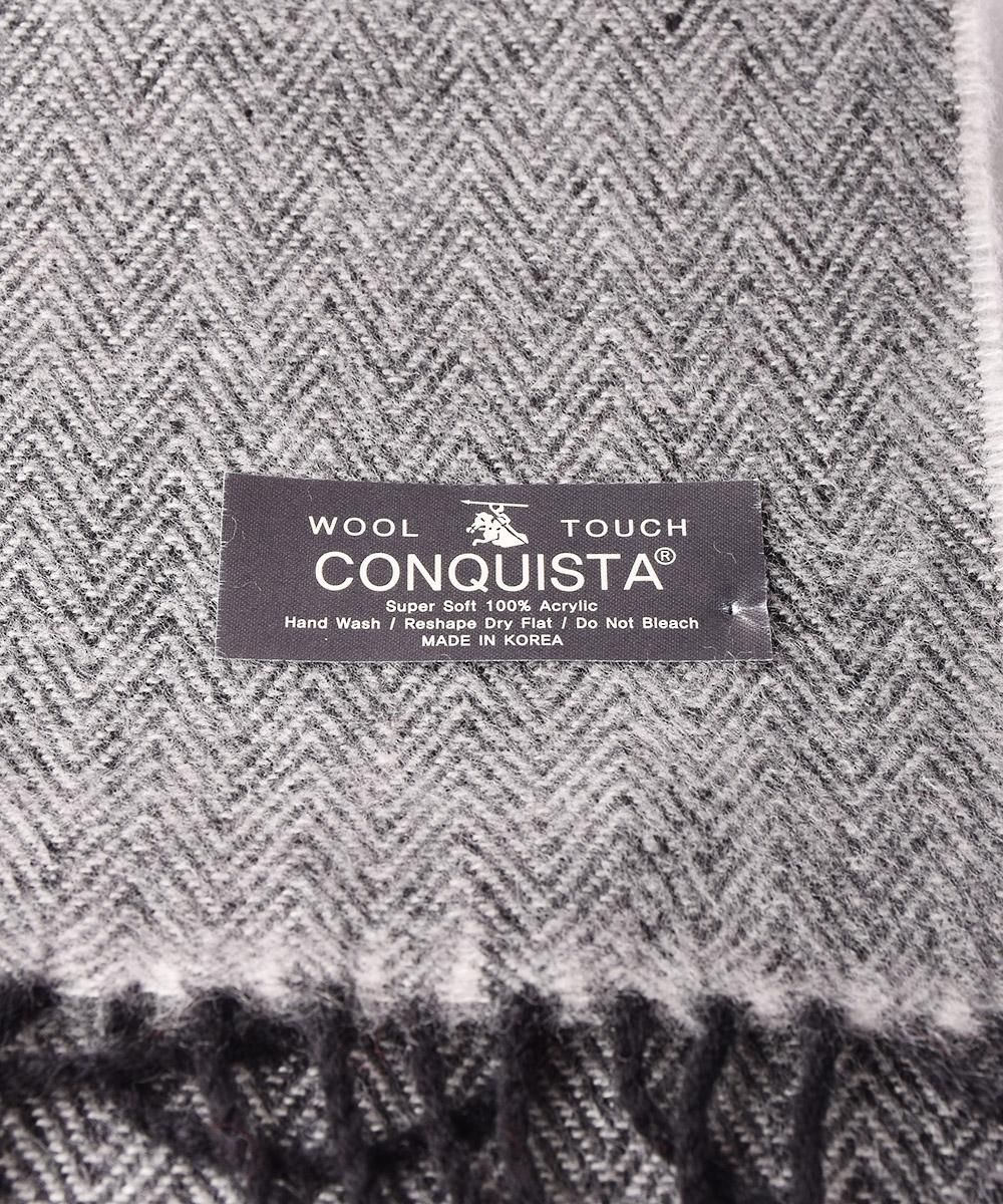 5色展開】チェック柄 マフラー グレー - 古着屋グレープフルーツ