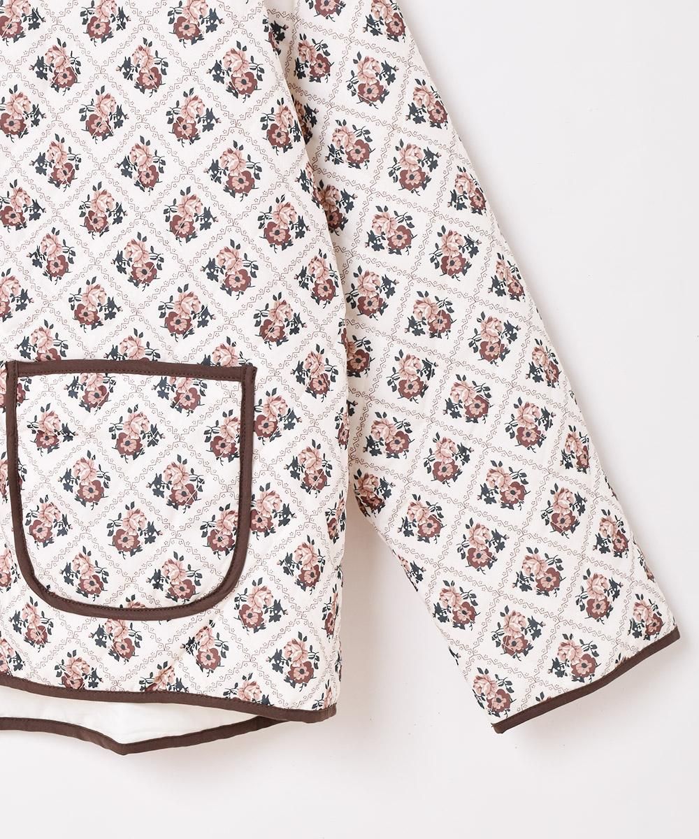 Elcamino」花柄 パイピング キルティングジャケット - 古着屋