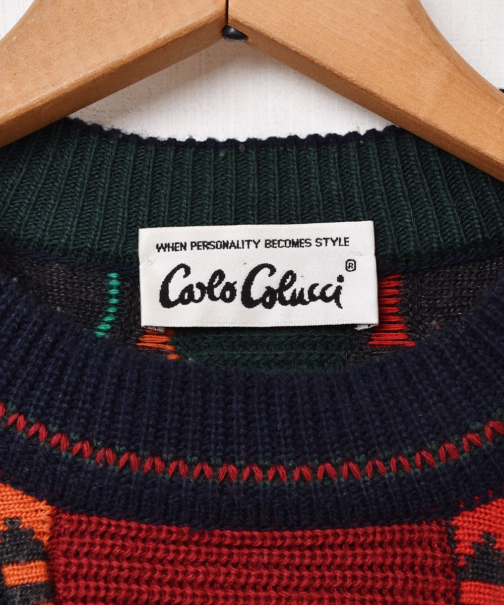 ドイツ製 Carlo Colucci 3Dニット セーター - 古着のネット通販サイト 