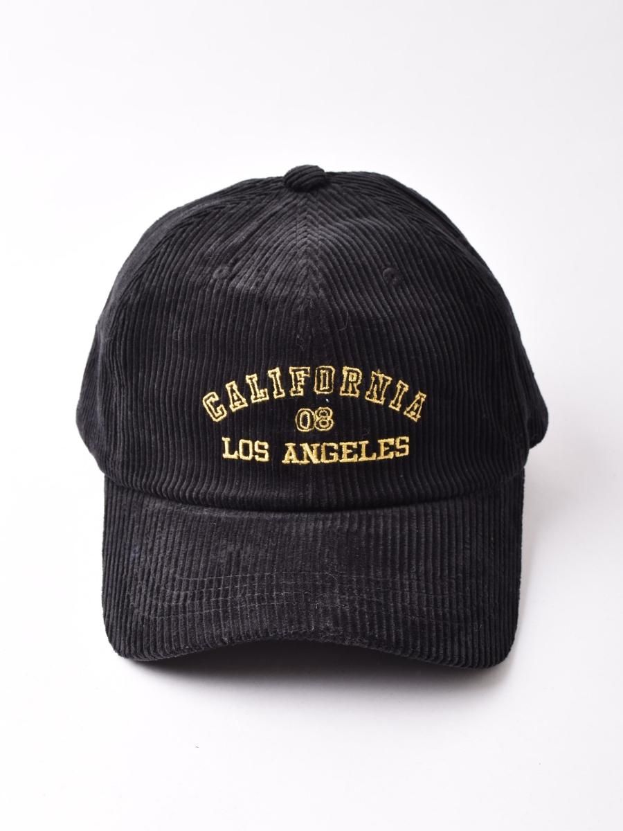 2色展開】刺繍入り コーデュロイキャップ 「CALIFORNIA
