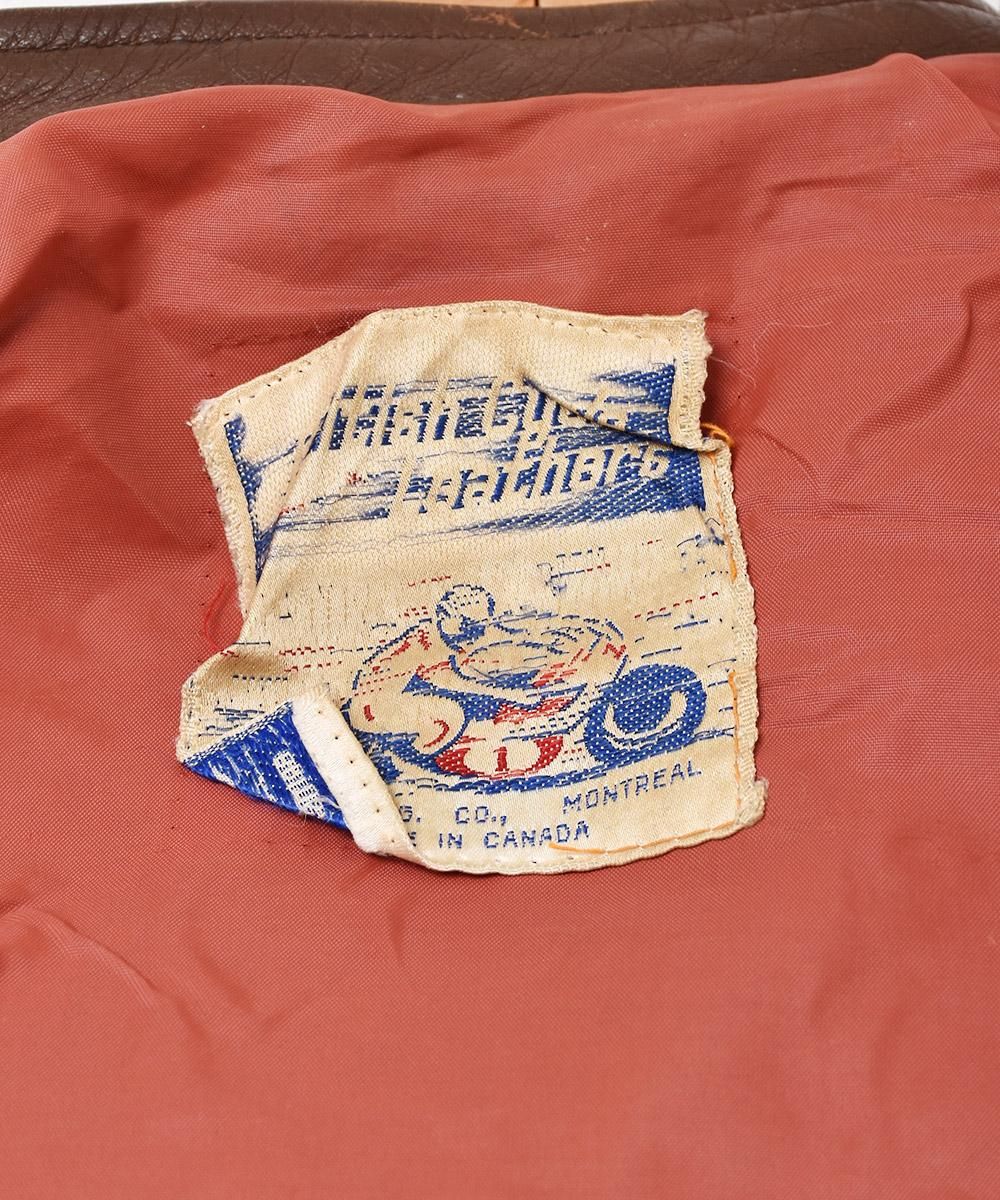 60's~70's カナダ製 BRITISH CYCLE LEATHERS レザー シングル 60's~70's カナダ製 BRITISH CYCLE LEATHERS レザー シングル