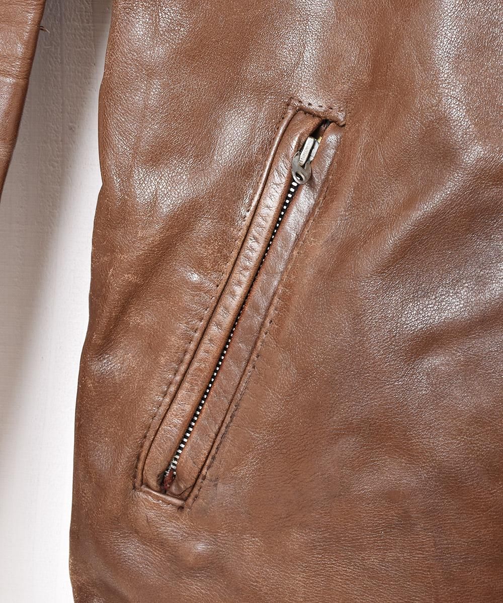 60's~70's カナダ製 BRITISH CYCLE LEATHERS レザー シングル 60's~70's カナダ製 BRITISH CYCLE LEATHERS レザー シングル