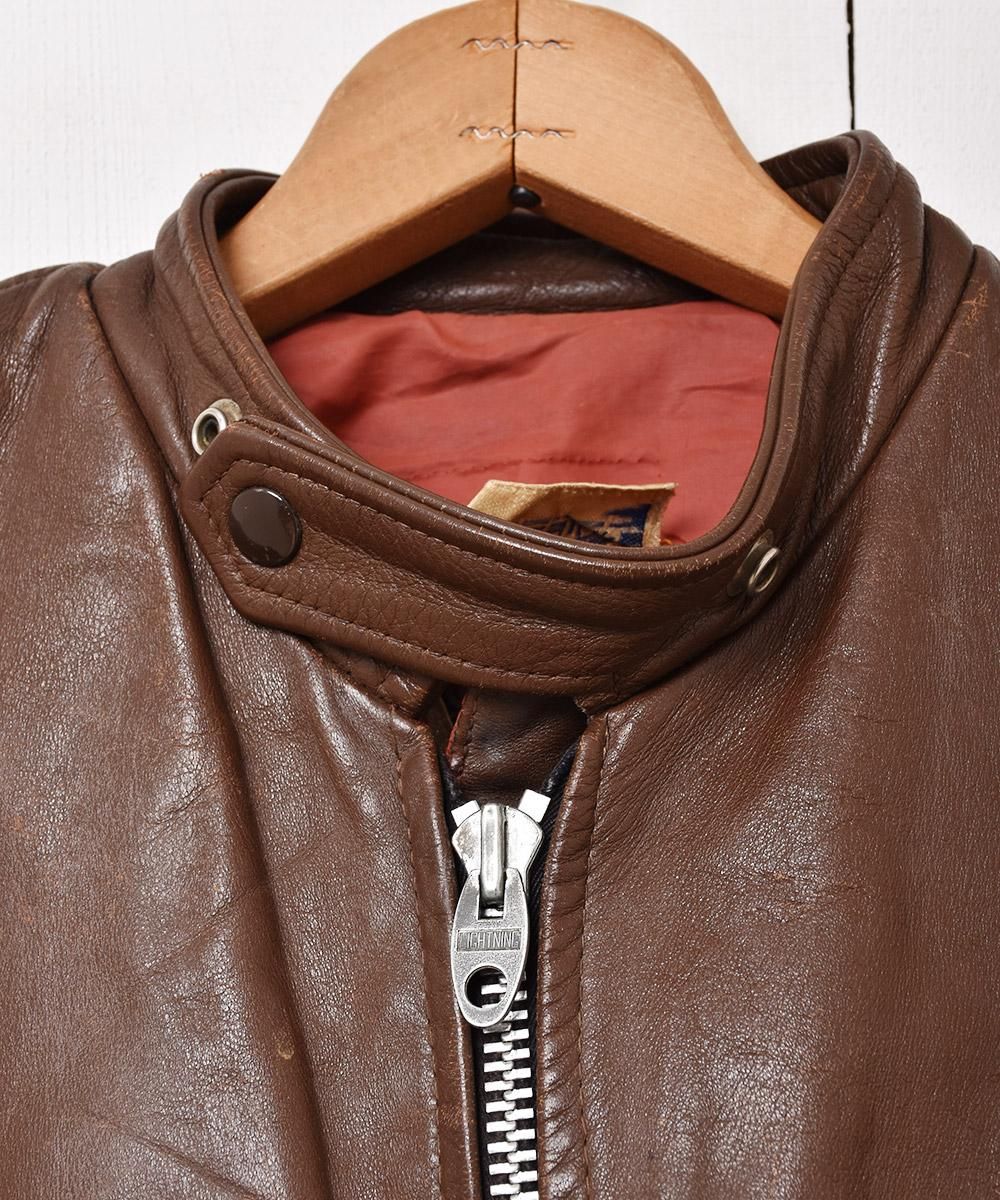 60's~70's カナダ製 BRITISH CYCLE LEATHERS レザー シングル 60's~70's カナダ製 BRITISH CYCLE LEATHERS レザー シングル