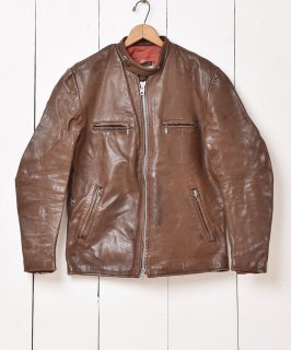 60's70's ʥ BRITISH CYCLE LEATHERS 쥶 󥰥饤㥱å Υͥå 岰졼ץե롼 ࡼ