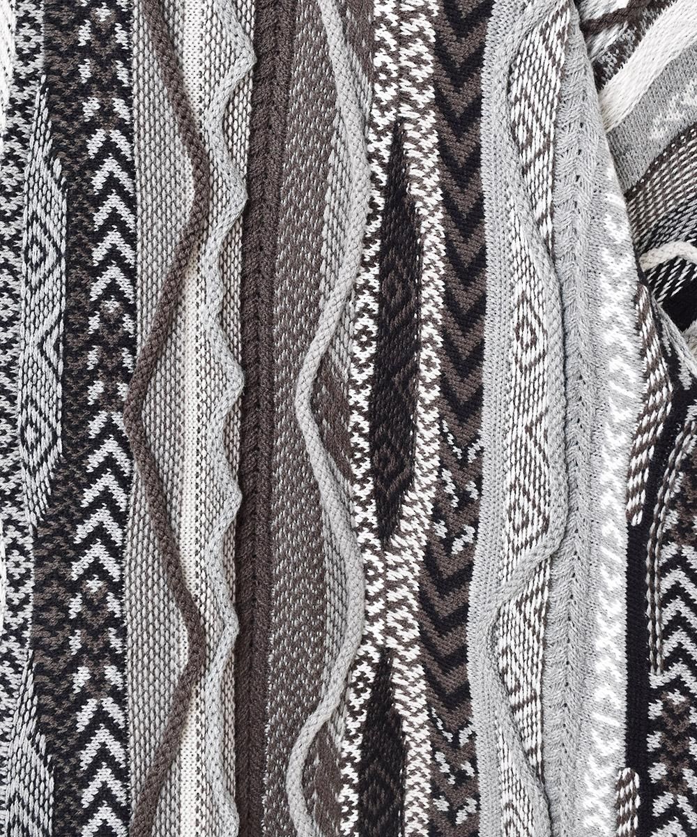 3色展開】「Backers」3Dニット セーター ブラック - 古着屋