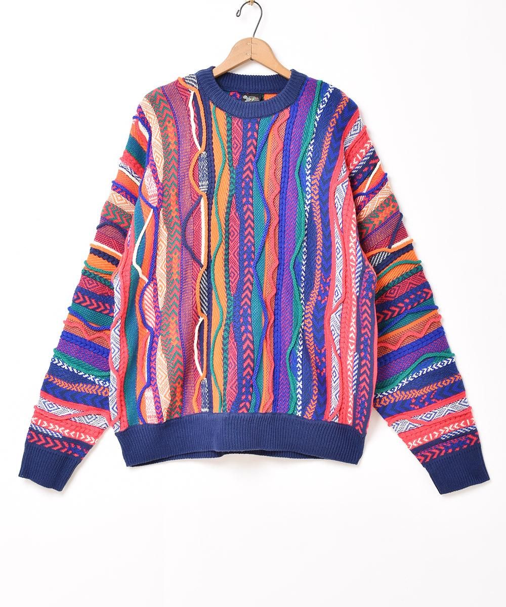 3色展開】「Backers」3Dニット セーター ブラック - 古着屋