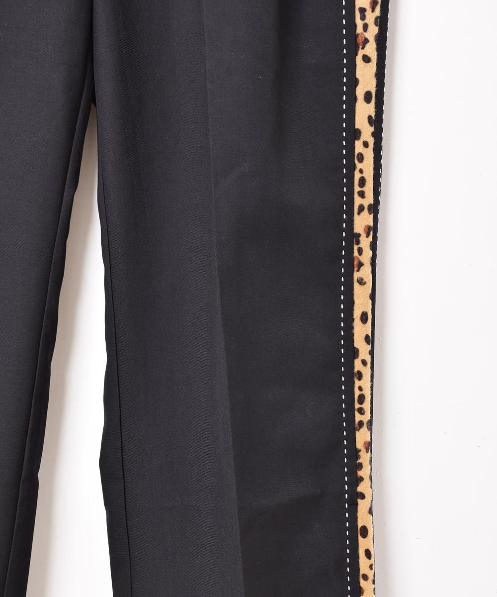 2色展開】「Backers」レオパードライン ロカビリーパンツ ブラック