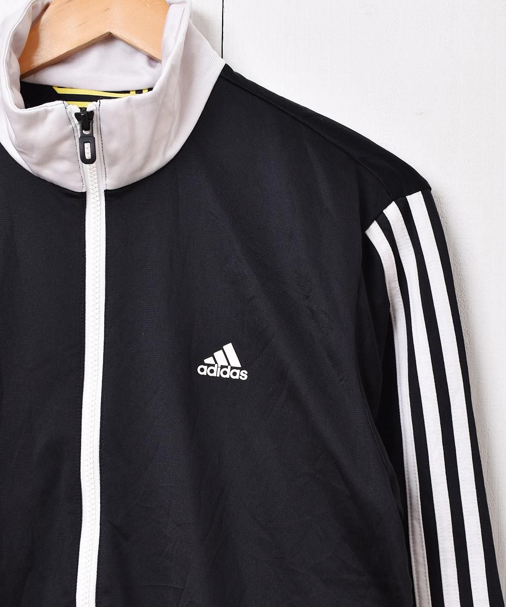 良配色】 古着 adidasトラックジャケット 刺繍ロゴ 3ライン